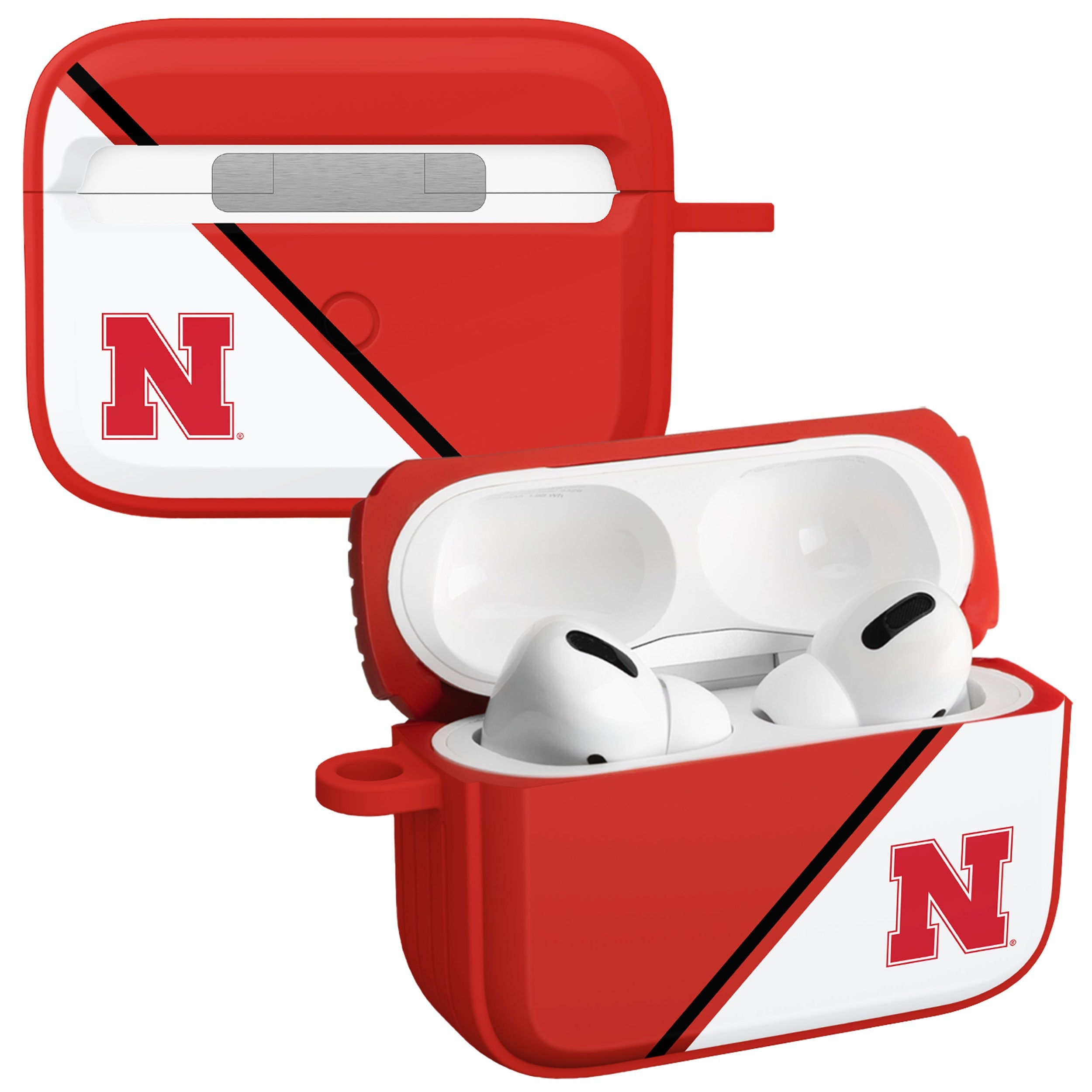 Nebraska Huskers HDX Champion Series Apple AirPods Pro 1 &amp;amp; 2 Case Cover