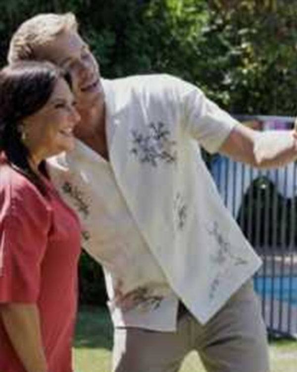 Neighbours 2025 Xavier Molyneux White Resort Shirt