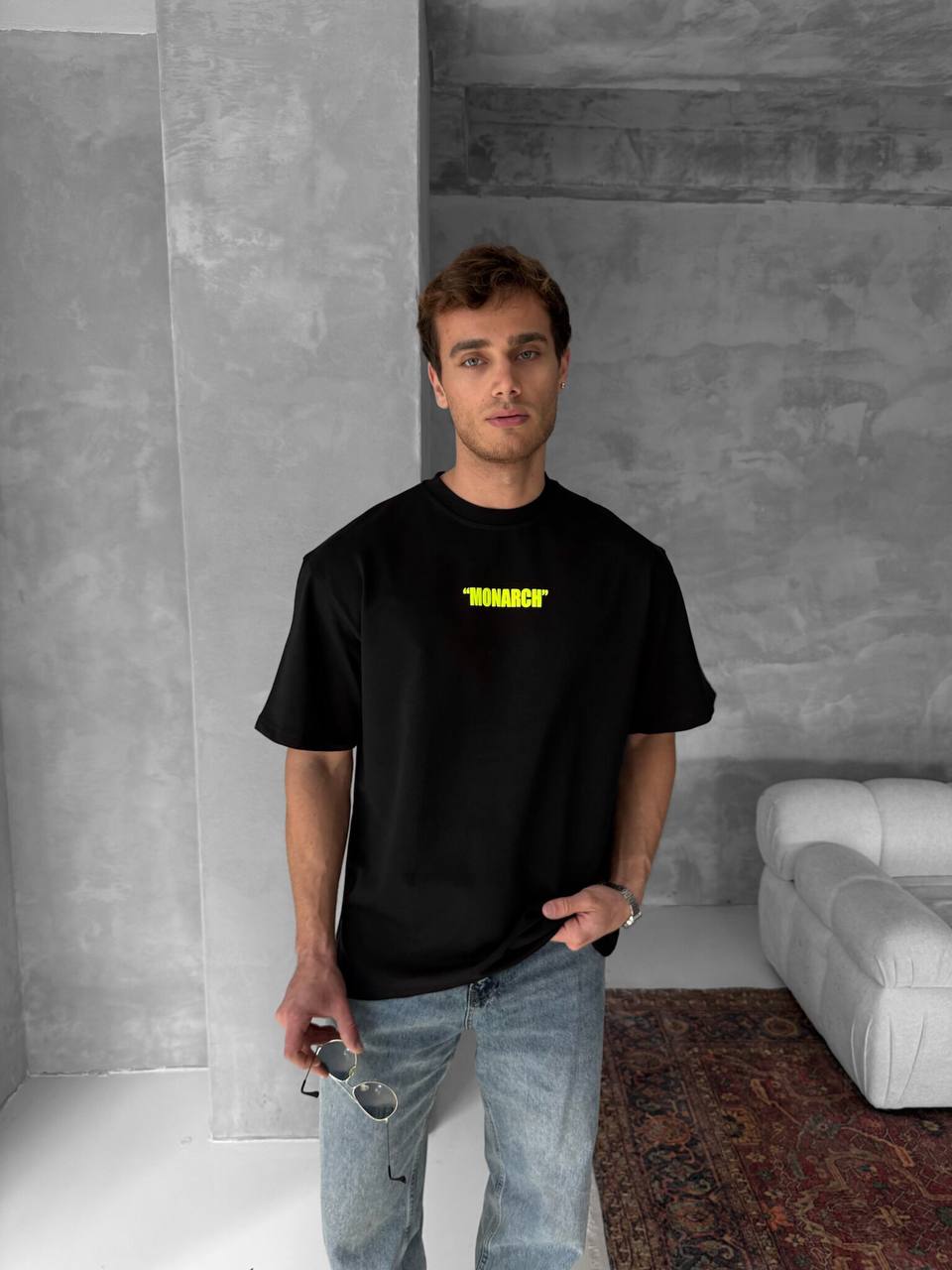 Neon Drip Cotton T-Shirt / Back Print Streetwear Tee