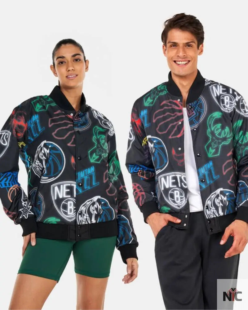 New Era NBA Printed Bomber Jacket