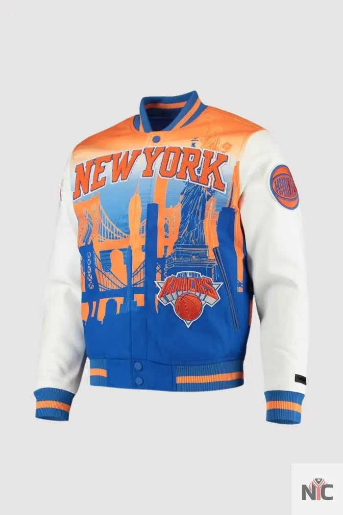 New York Knicks White Finals Champions Full-zip Varsity Jacket