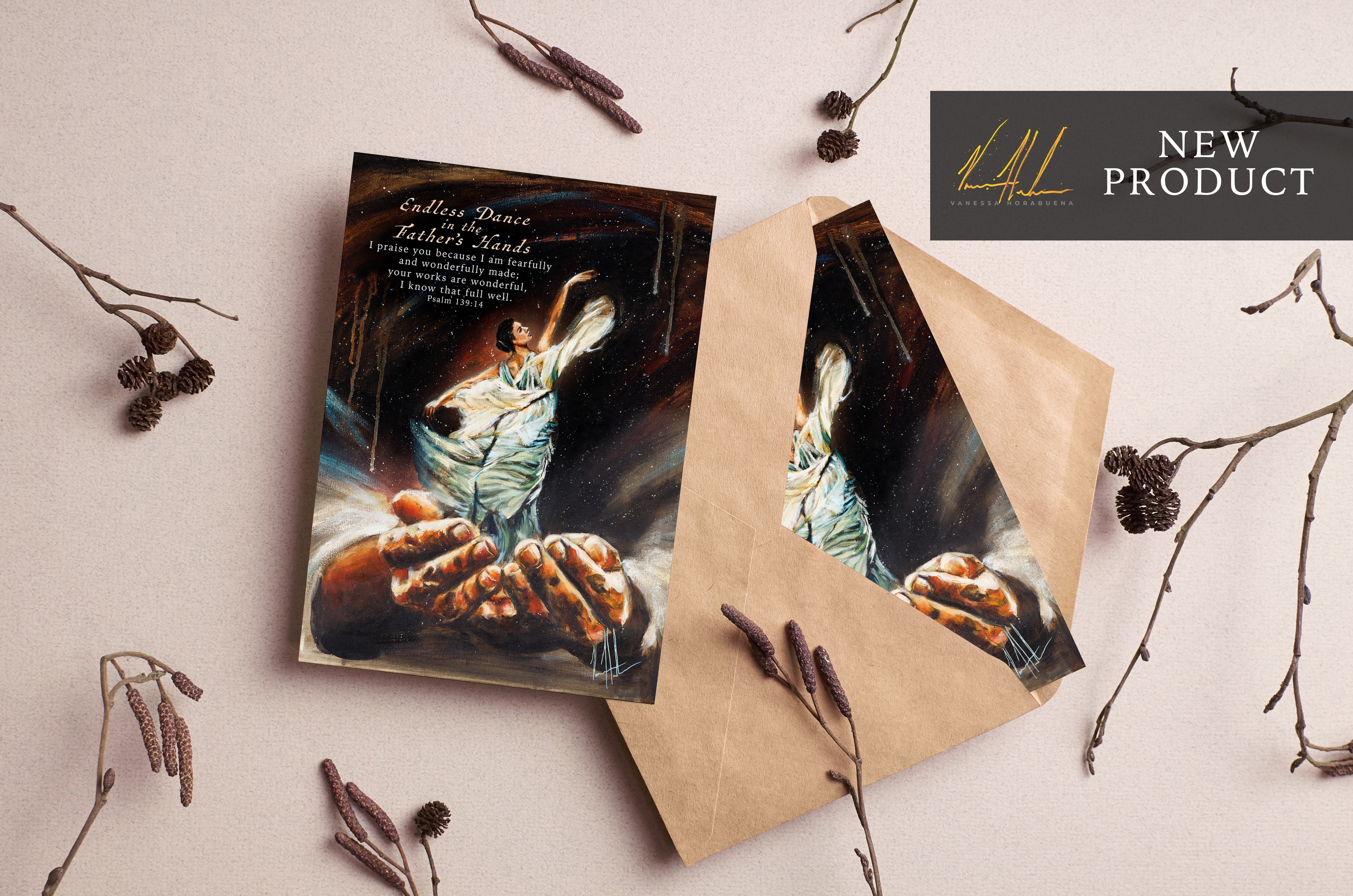 Endless Dance in the Father&amp;#39;s Hands - Brunette Version Greeting Card