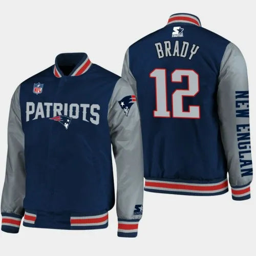 New England Patriots Tom Brady Full Snap Jacket