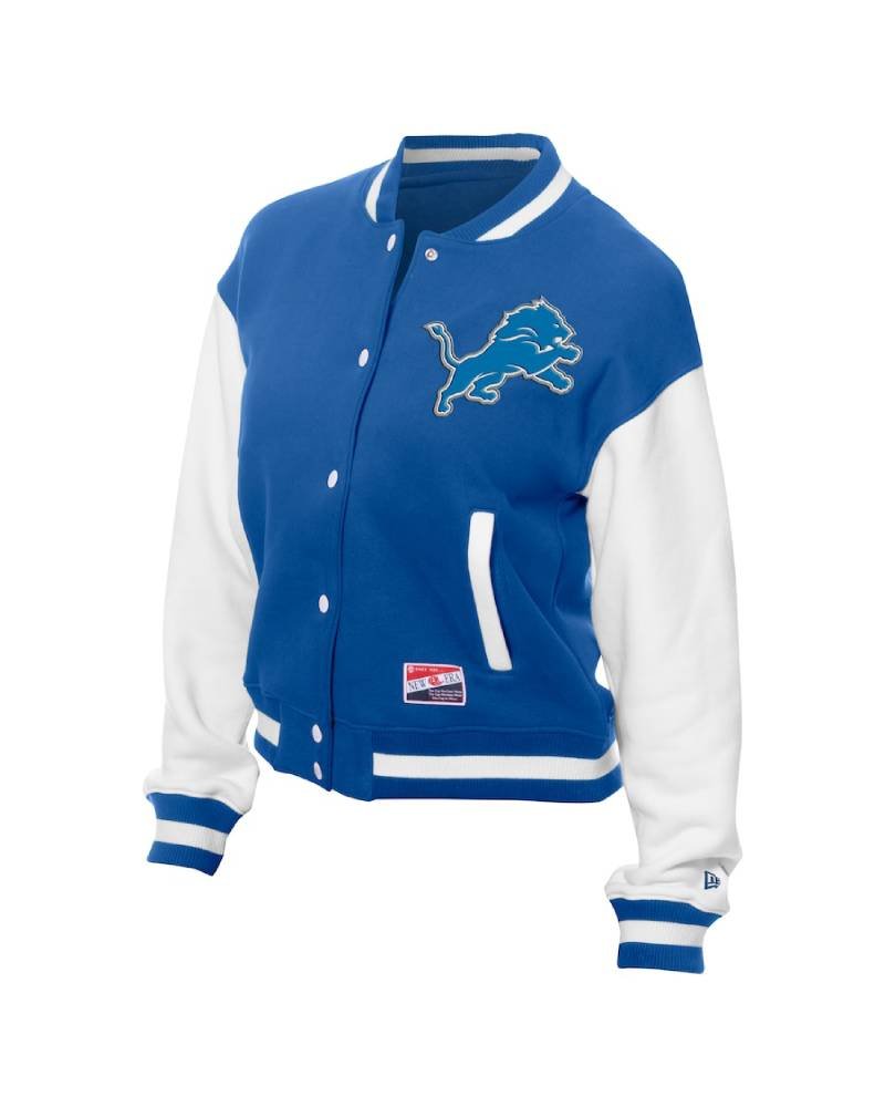 New Era Blue Detroit Lions Fleece Jacket