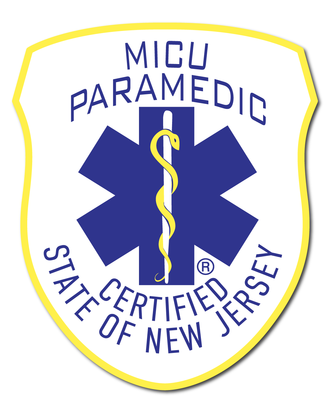 NEW JERSEY (NJ) PARAMEDIC (MEDIC) PATCH WINDOW DECAL