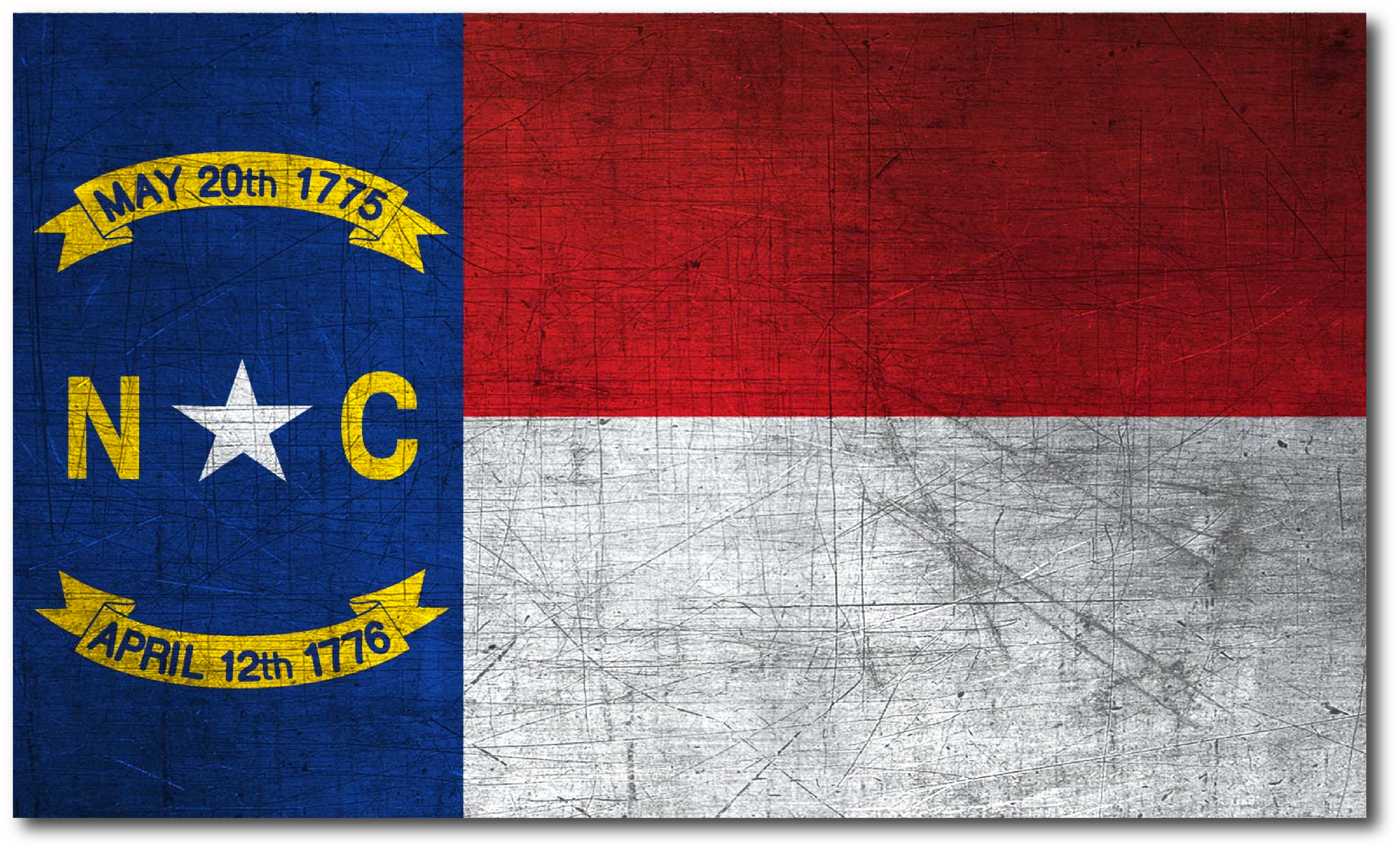 NORTH CAROLINA FLAG REFLECTIVE HELMET DECAL