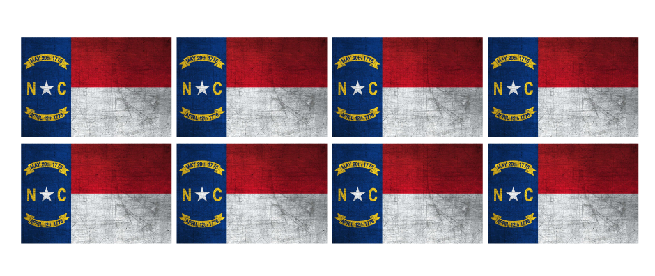 NORTH CAROLINA FLAG REFLECTIVE HELMET TRIM