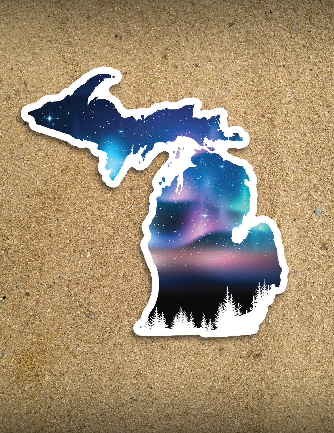 Northern Lights - 4&amp;quot; Michigan Sticker