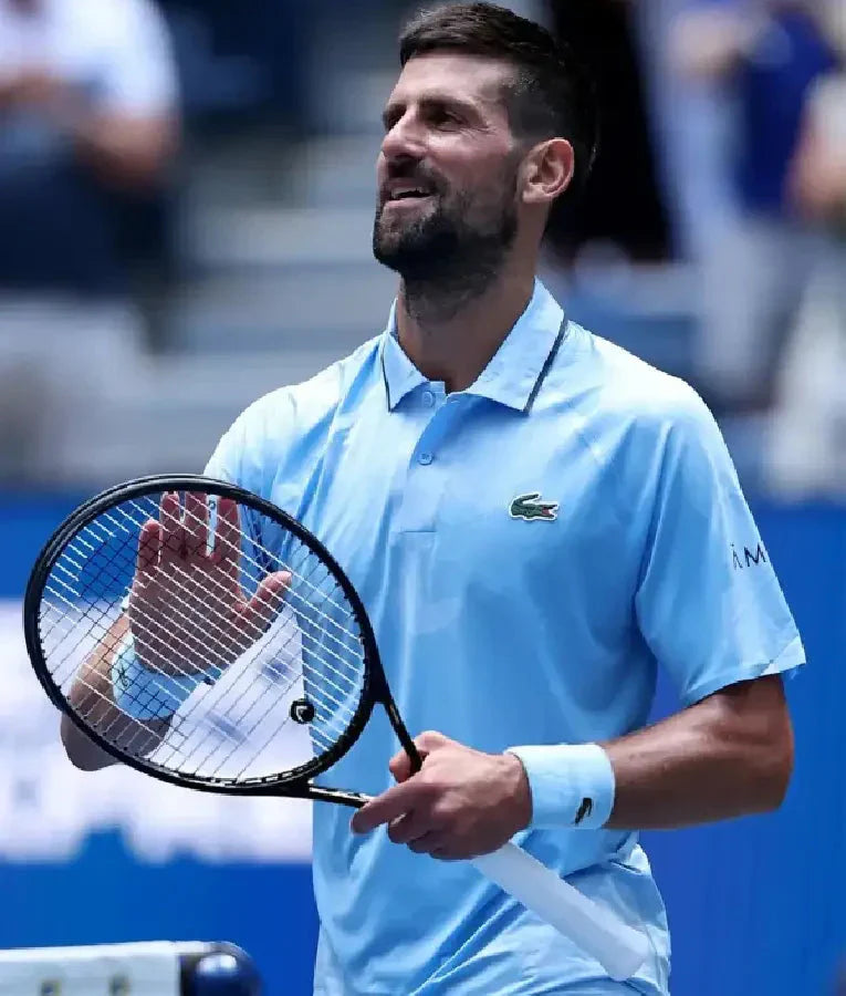 Novak Djokovic U.S. Open tennis Championships Blue Shirt