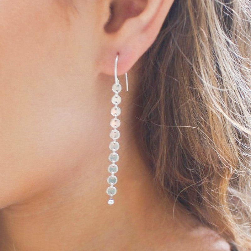 Coins Tassel Drop Earrings