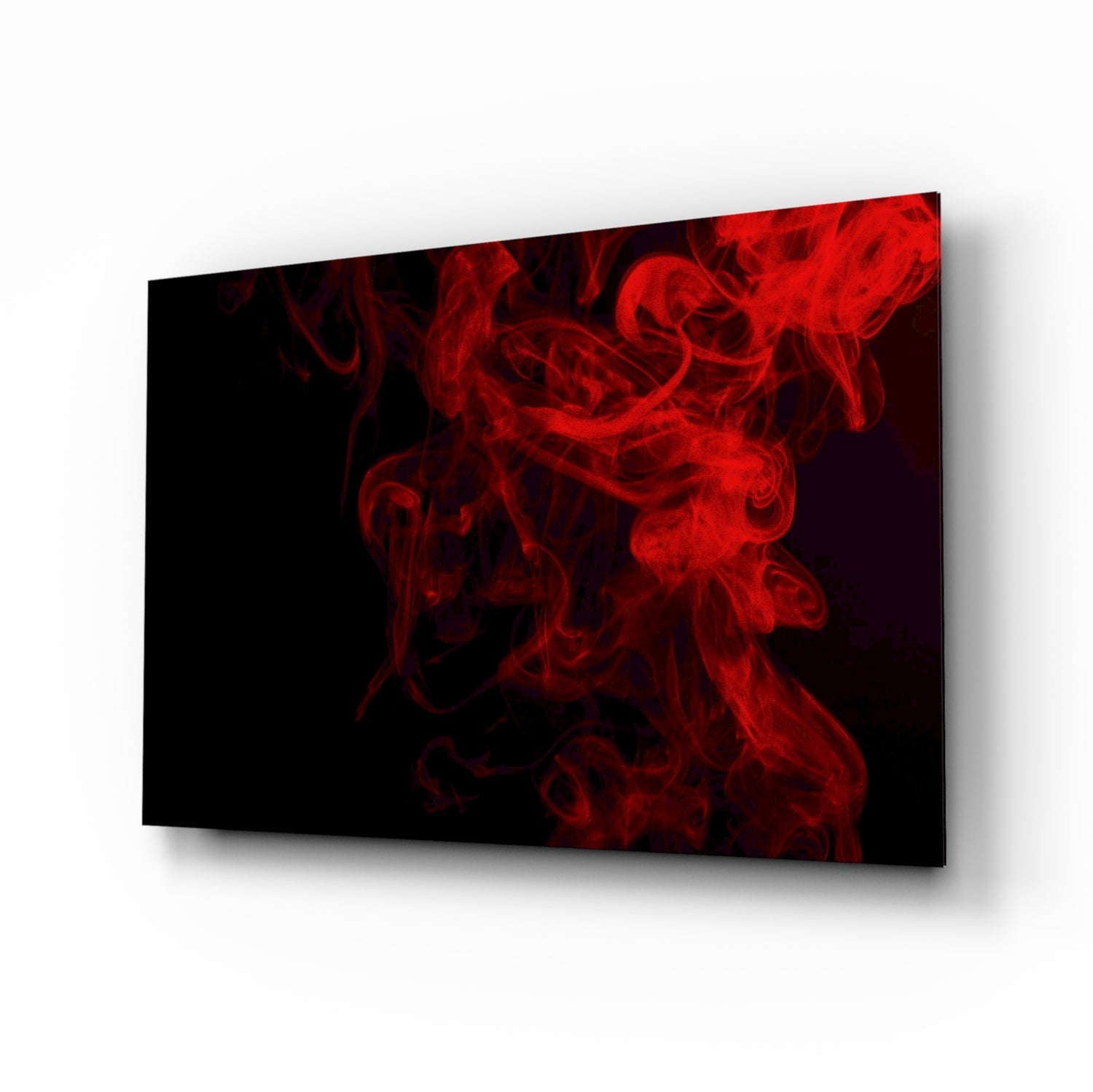 Red Smoke Glass Wall Art