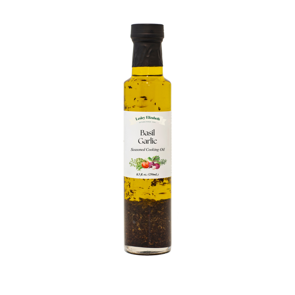 Lesley Elizabeth Basil &amp;amp; Garlic Seasoned Cooking Oil, Dorica (250mL)