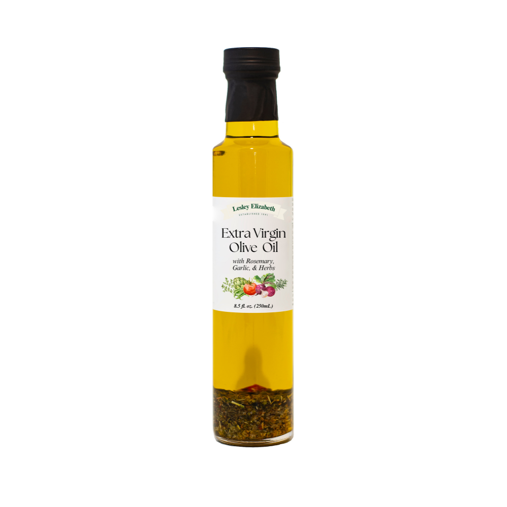 Lesley Elizabeth Extra Virgin Olive Oil with Rosemary, Garlic &amp;amp; Herbs, Dorica (250mL)