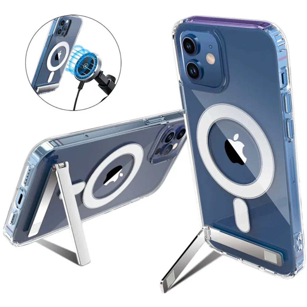 Magnetic Compatiable Kickstand Case for iPhone 12 to 17 series