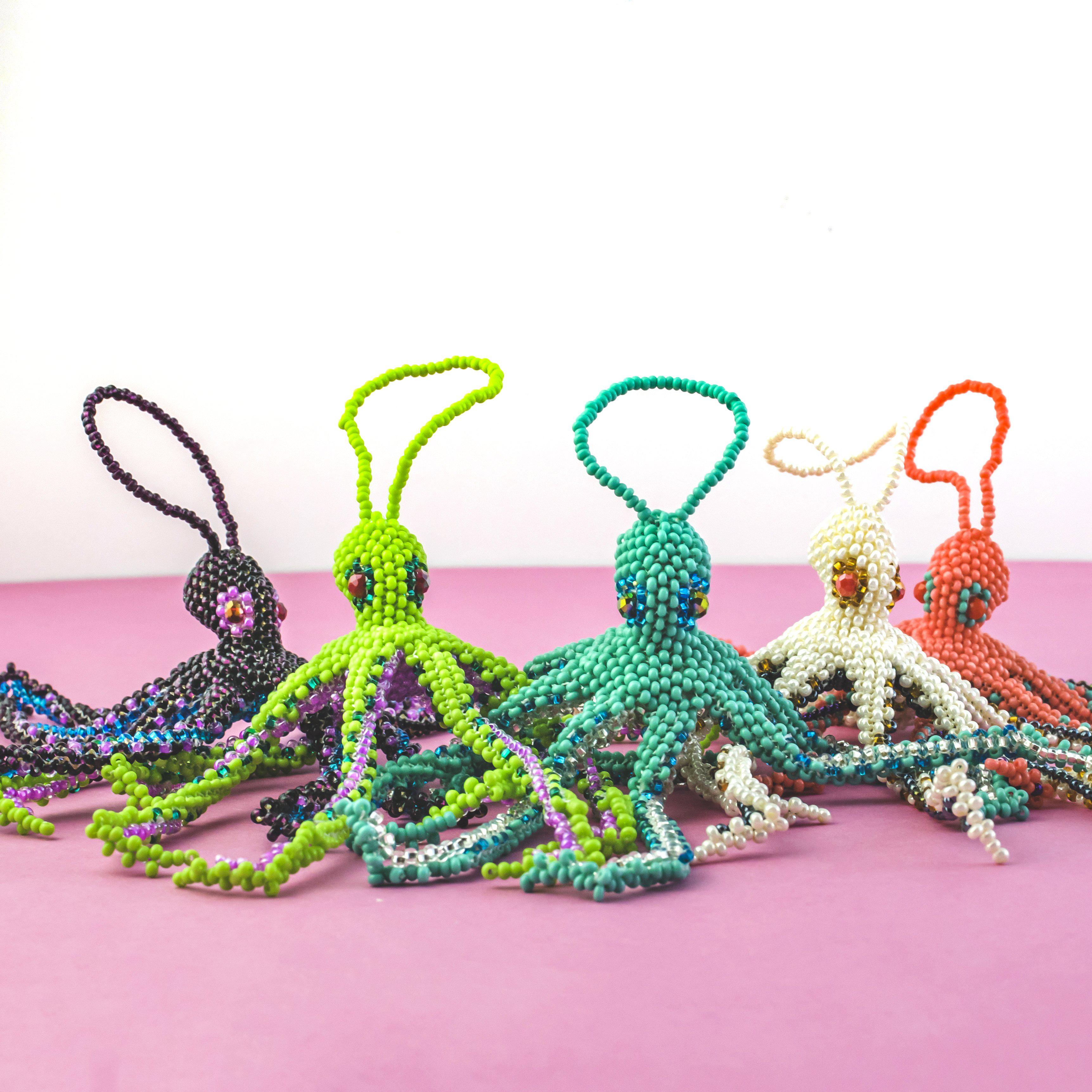 Octopus Seed Bead Ornament - Guatemala