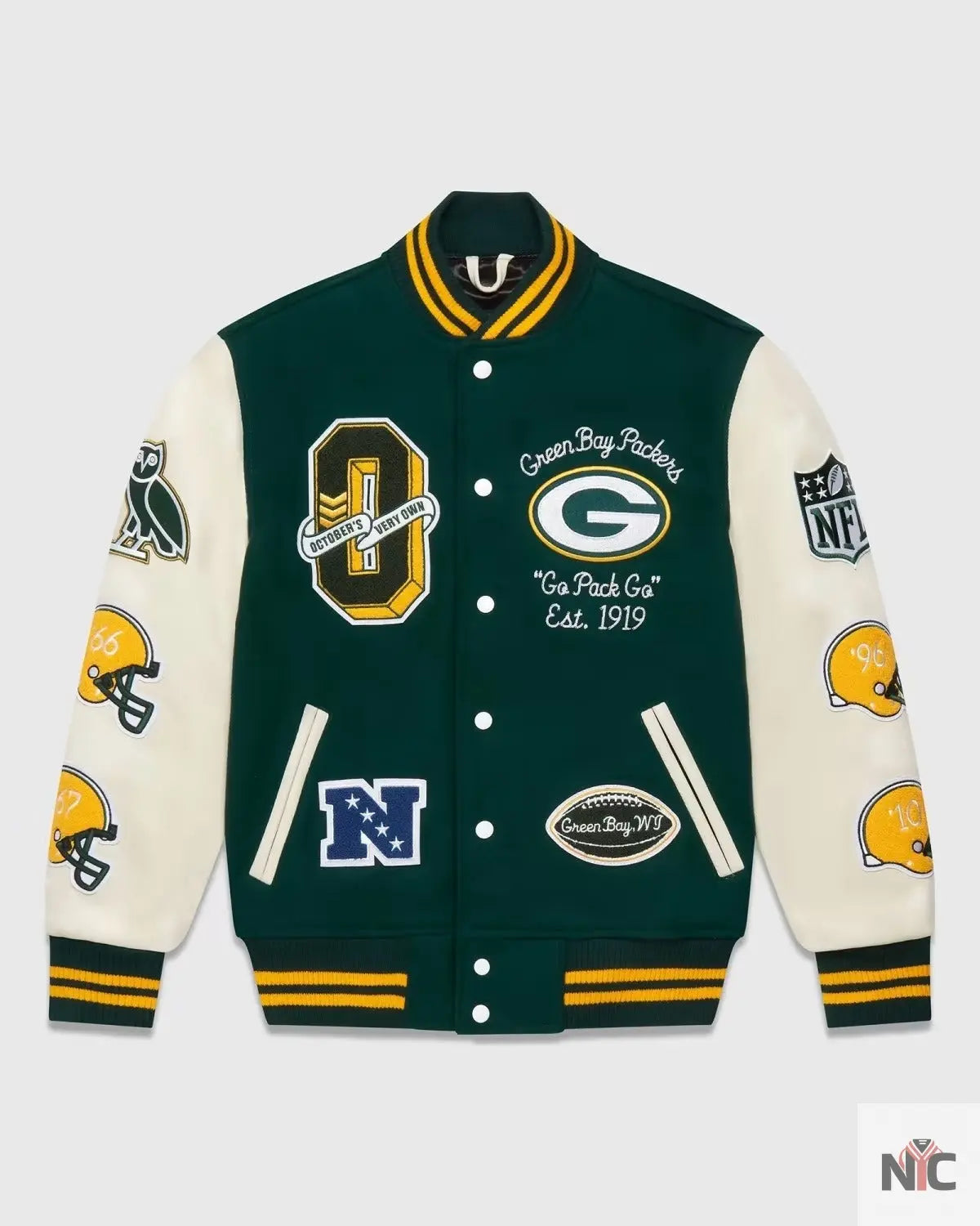 OVO X NFL Green Bay Packers Varsity Jacket