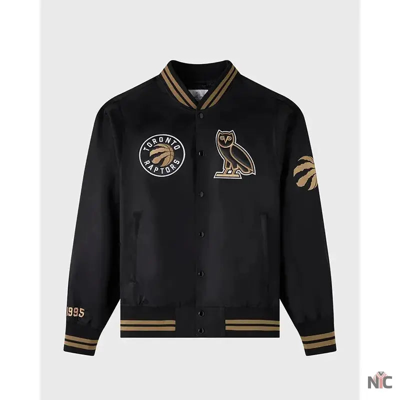 OVO x NBA Toronto Raptorst Satin Varsity Jacket
