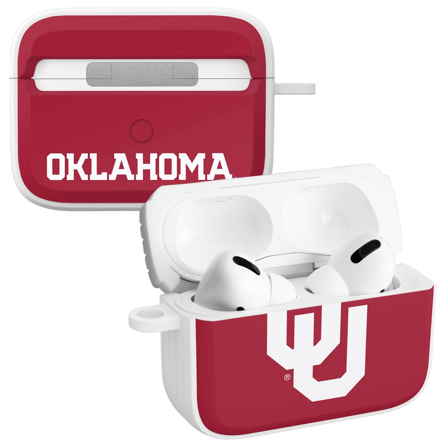 Oklahoma Sooners HDX Apple Airpods Pro 1 &amp;amp; 2 Case Cover