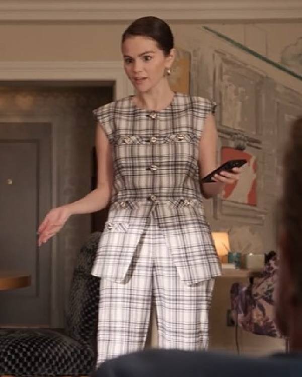 Only Murders in the Building Selena Gomez Plaid Vest
