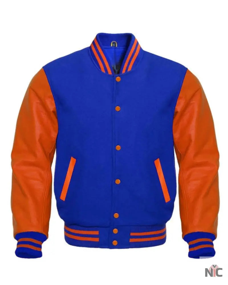 Orange And Blue Varsity Jacket