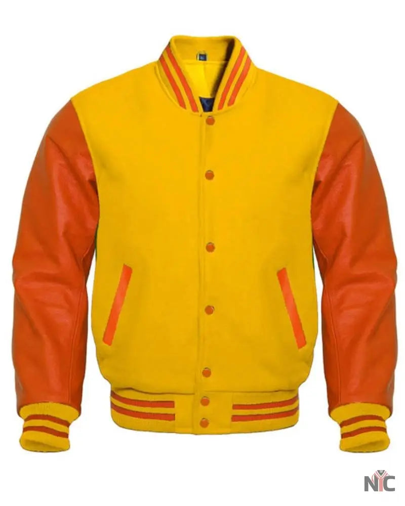 Orange And Yellow Varsity Jacket