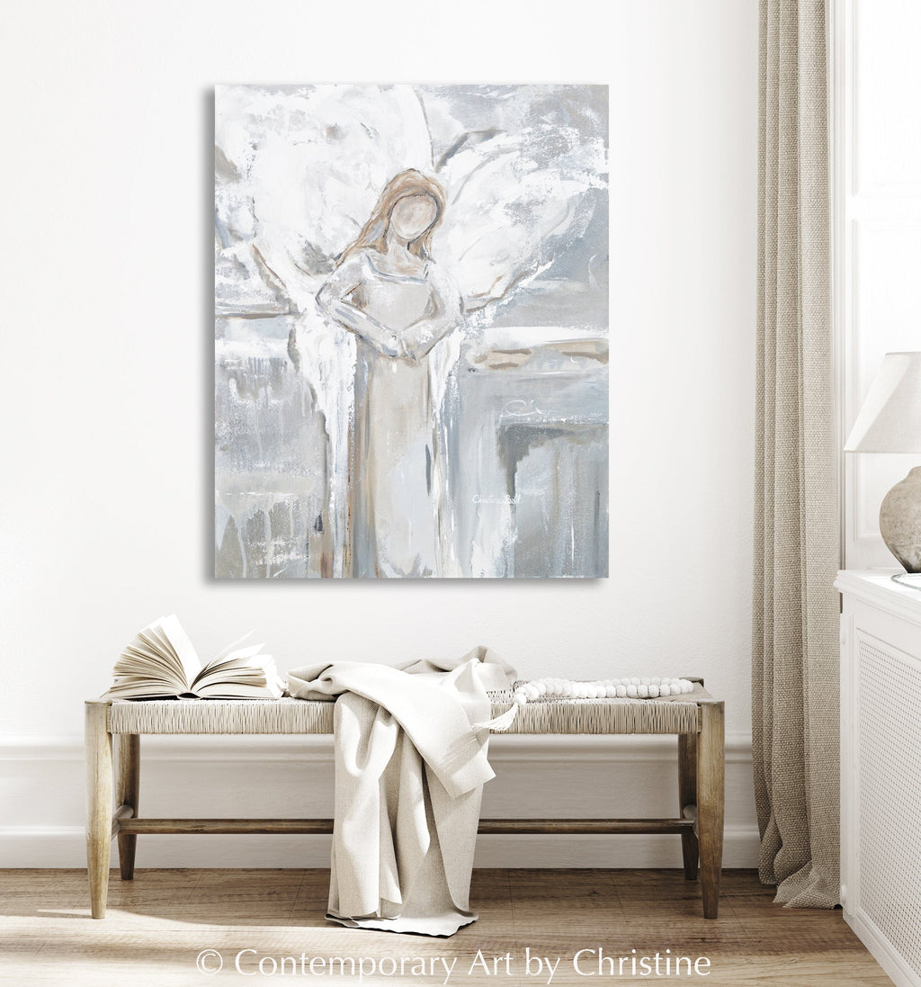 "Protected in My Love" GICLEE PRINT ANGEL PAINTING