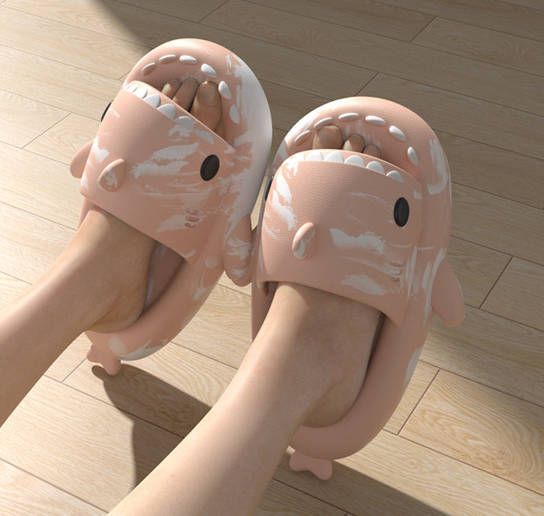 Original Two-color Oil Paint Pattern Shark Slippers(Adults) | ZAKAPOP