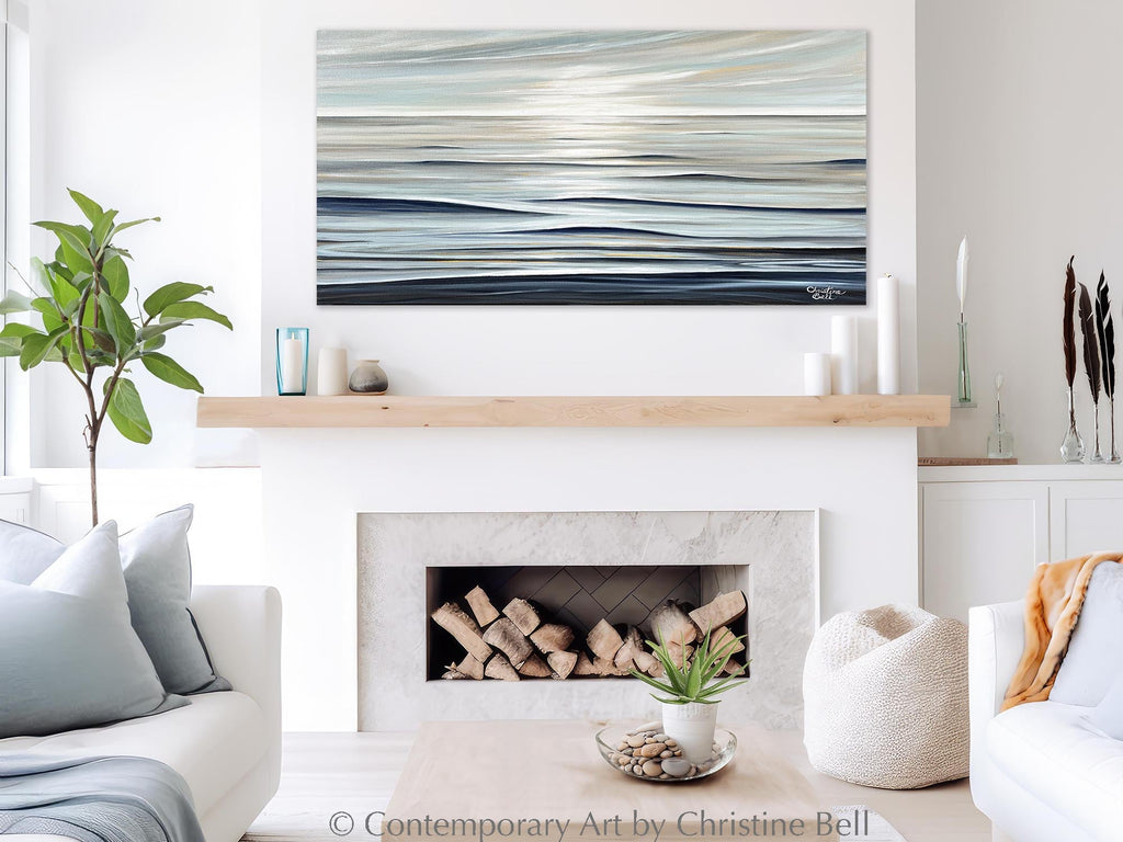 "Still Waters Run Deep" GICLÉE PRINT, Modern Coastal Ocean Seascape Painting