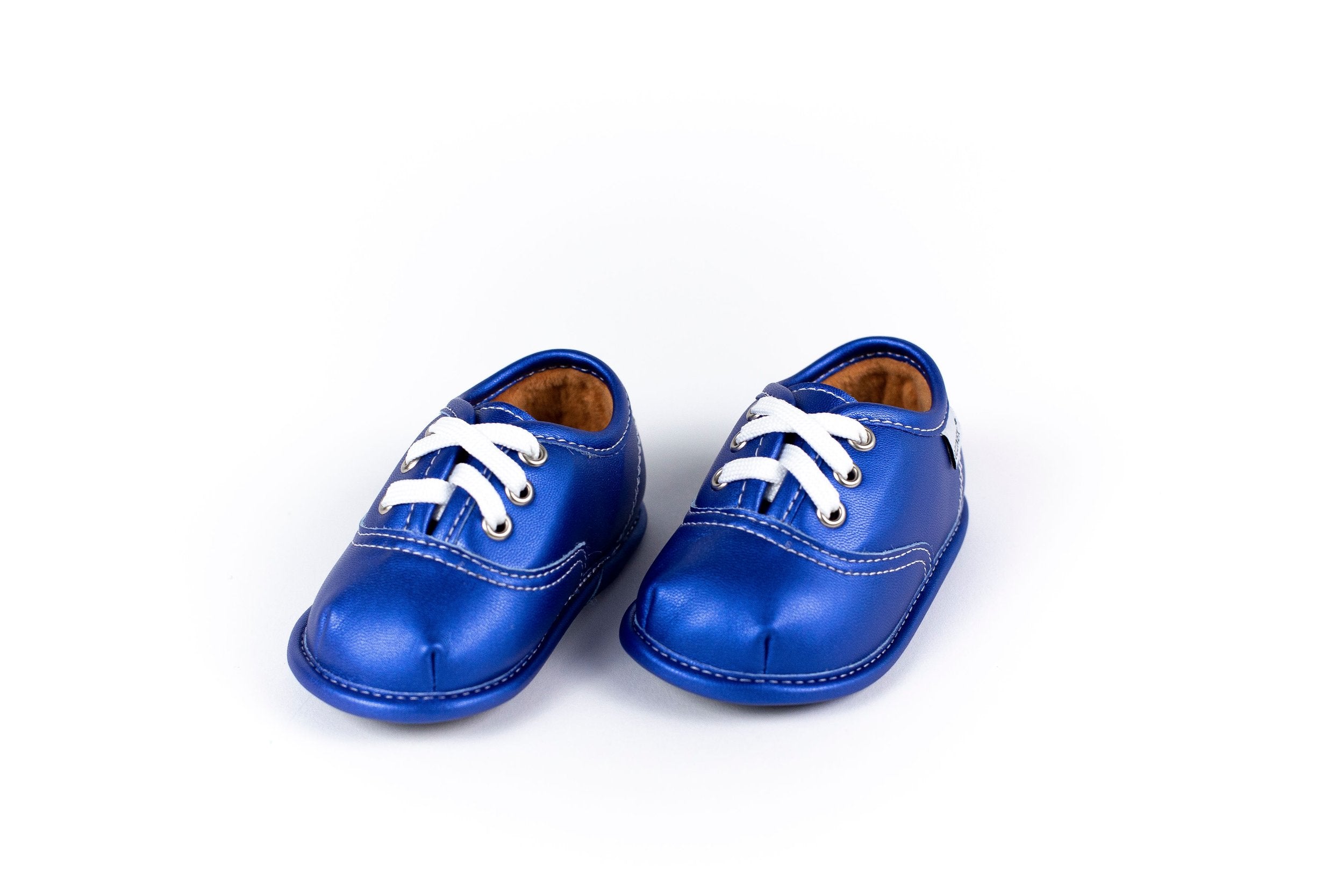 Blue Lace Up Shoe Top with Velvet Lining