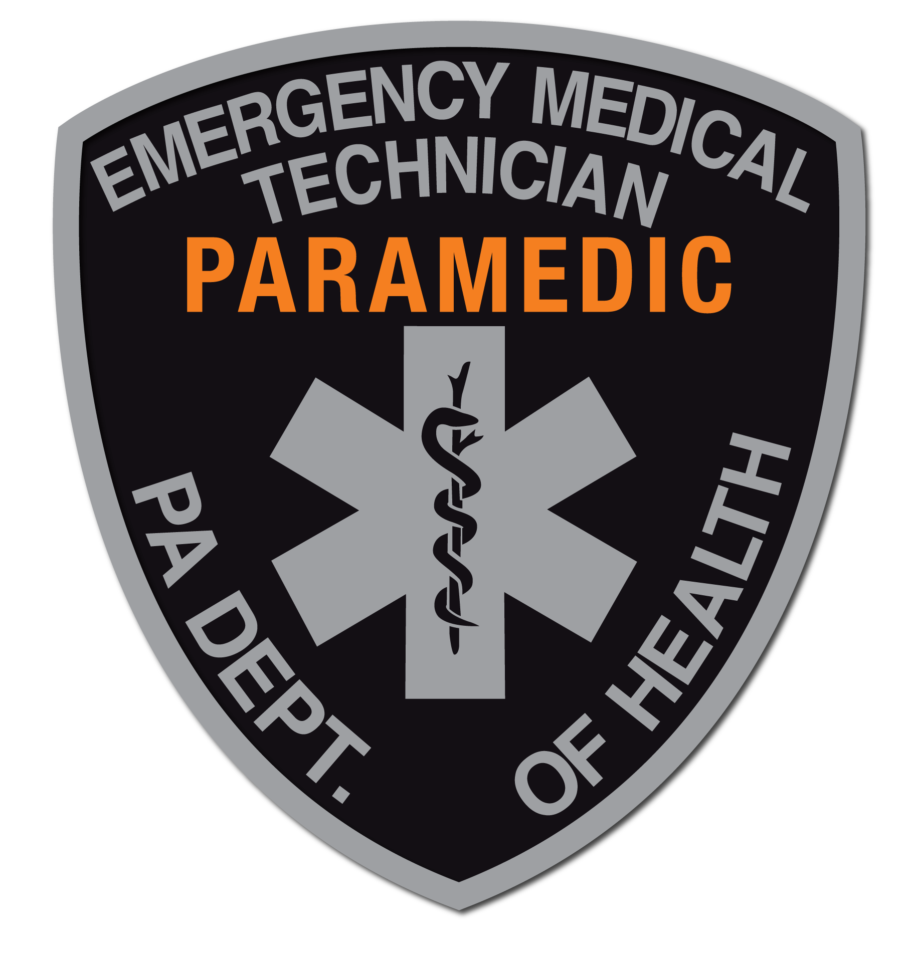 SUBDUED PENNSYLVANIA (PA) PARAMEDIC PATCH WINDOW DECAL