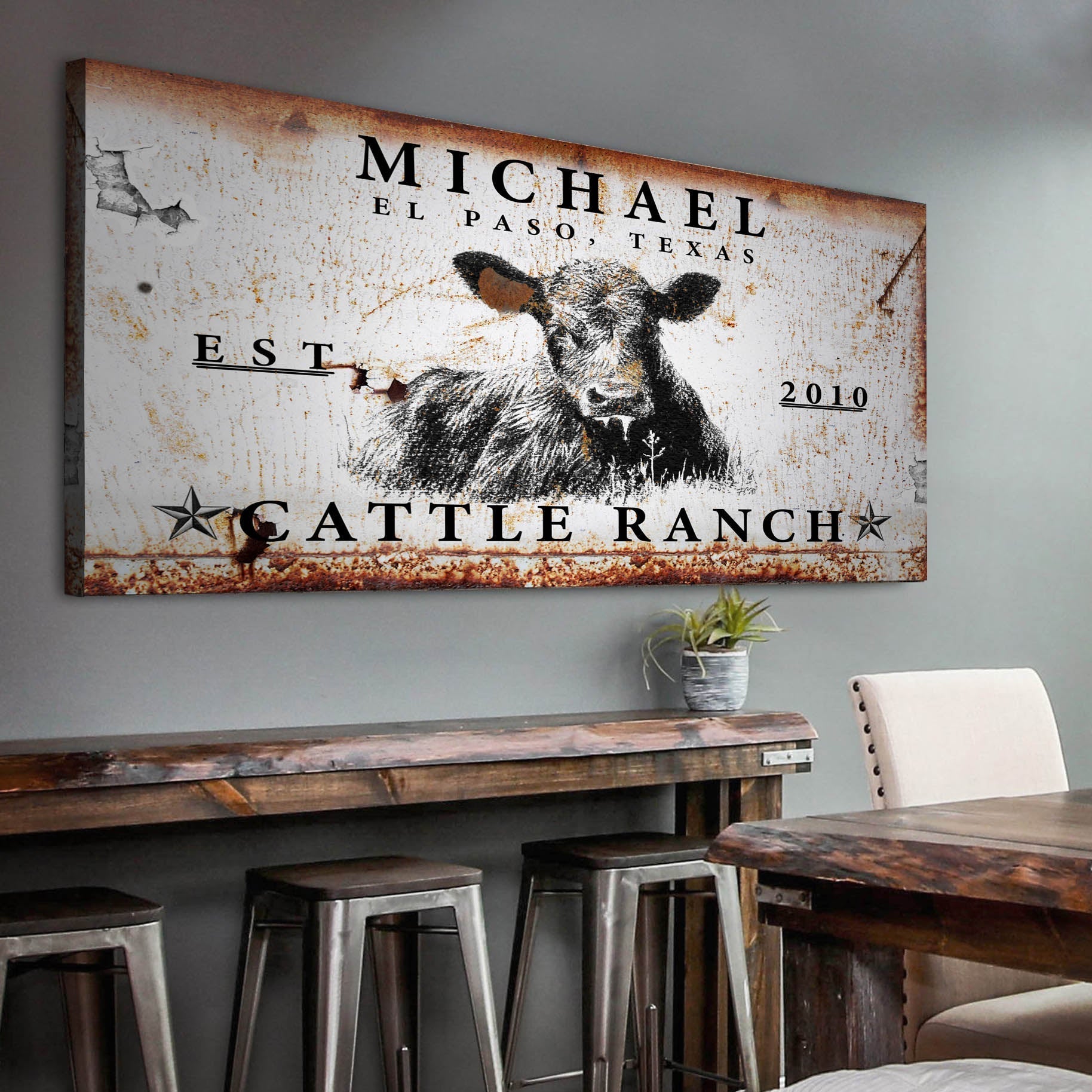 CATTLE RANCH SIGN X