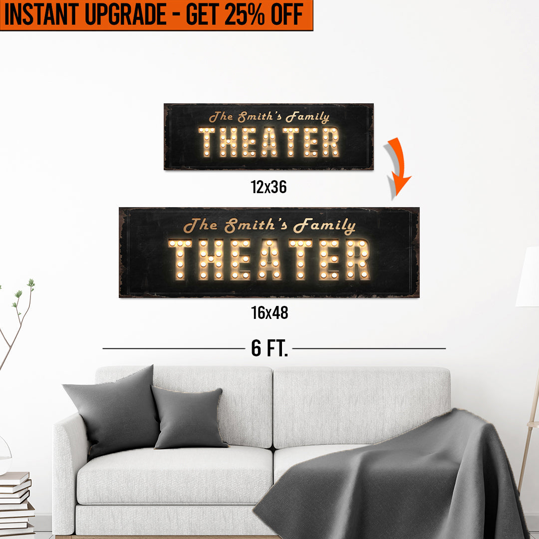 Upgrade Your 12x36 Inches &amp;#39;Theater&amp;#39; (Style 1) Canvas To 16x48 Inches