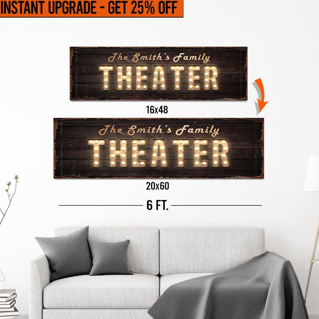 Upgrade Your 16x48 Inches &amp;#39;Theater&amp;#39; (Style 2) Canvas To 20x60 Inches