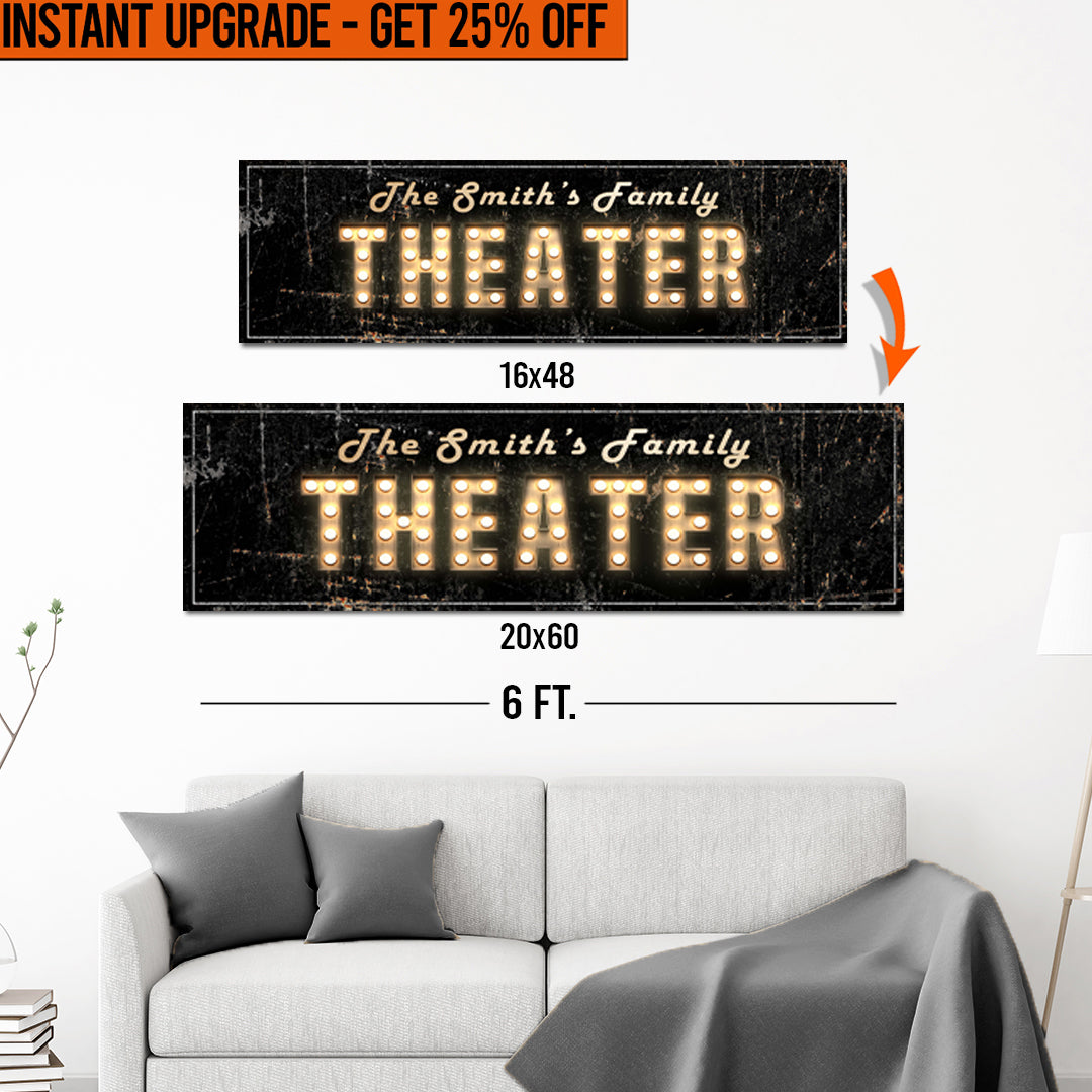 Upgrade Your 16x48 Inches &amp;#39;Theater&amp;#39; (Style 3) Canvas To 20x60 Inches