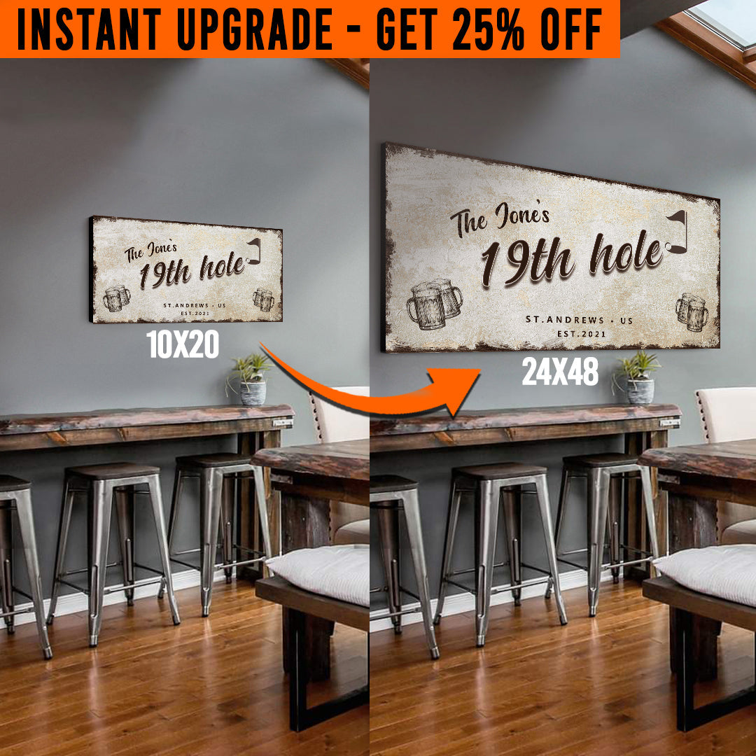 Upgrade Your 20x10 Inches &amp;#39;19th Hole Golf&amp;#39; (Style 3) Canvas To 48x24 Inches