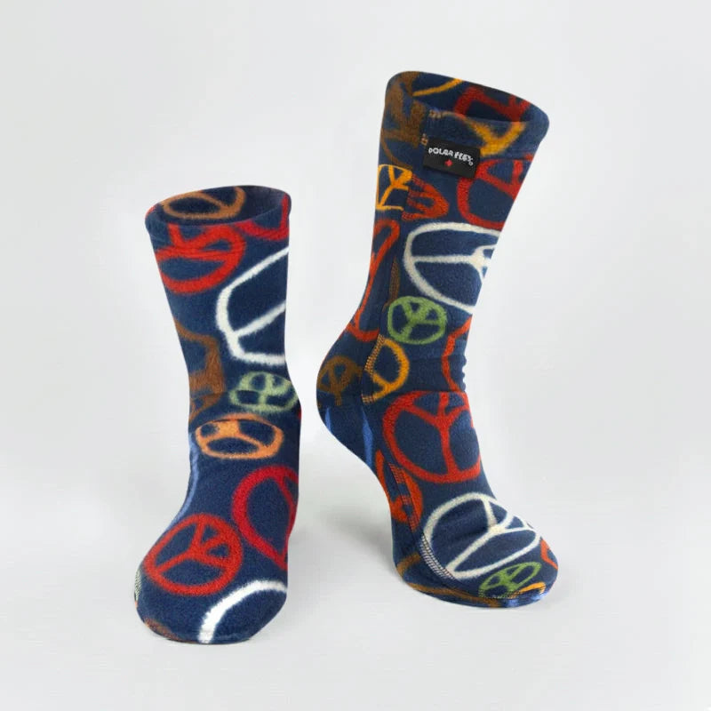 Kids&amp;#39; Fleece Socks - Peace