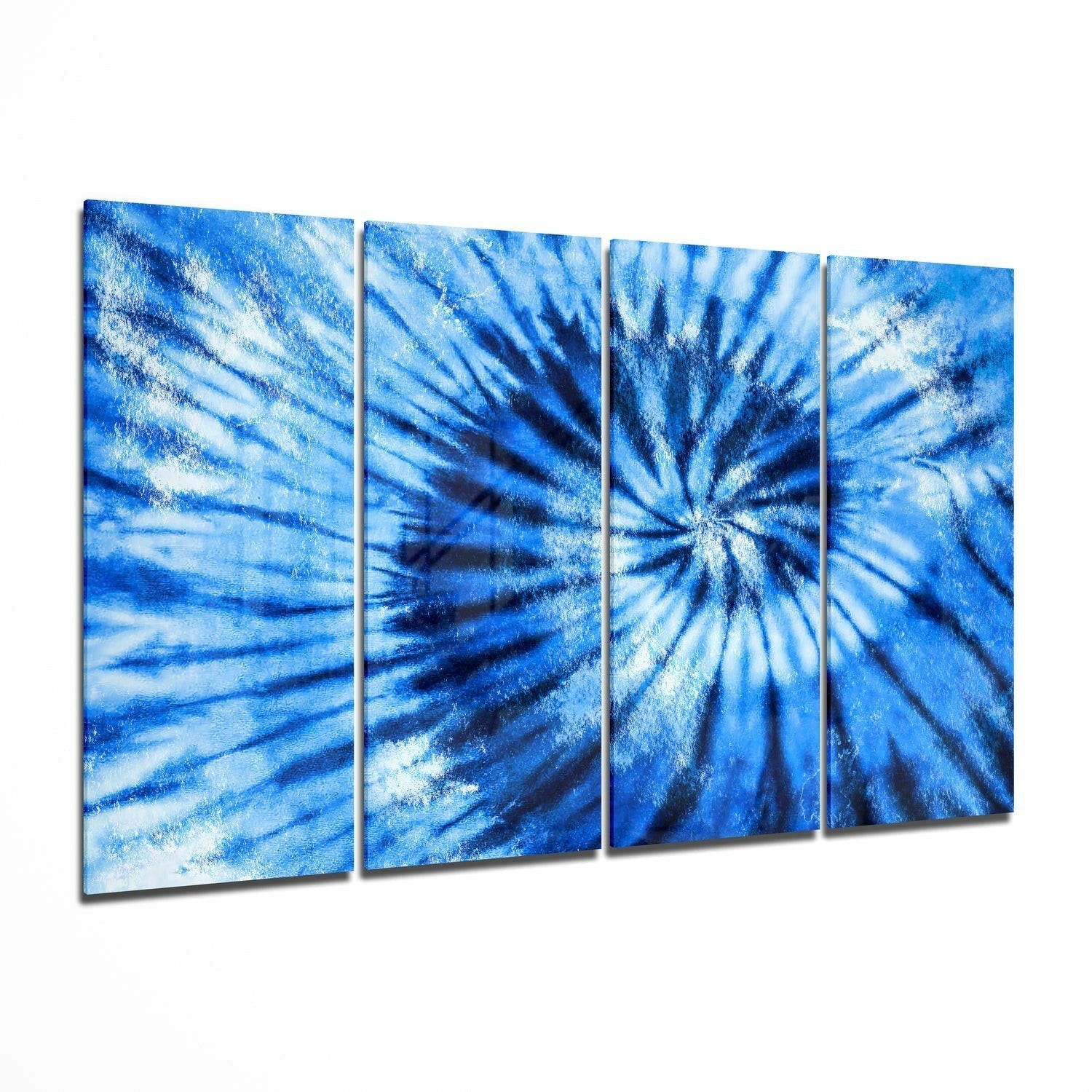 Blue Spiral 4 Pieces Mega Glass Wall Art (59&amp;quot;x36&amp;quot;)