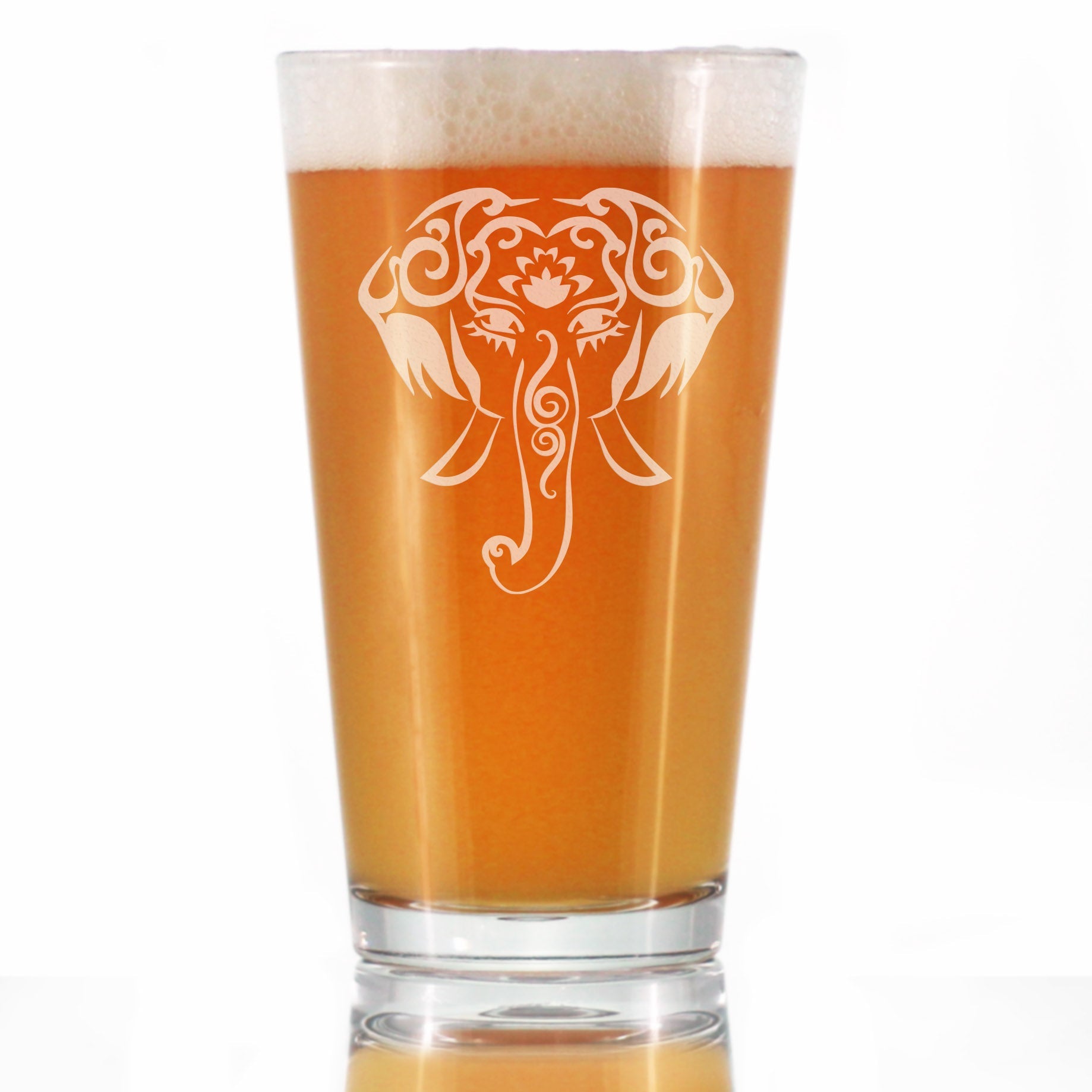 Elephant Boho - 16 Ounce Pint Glass