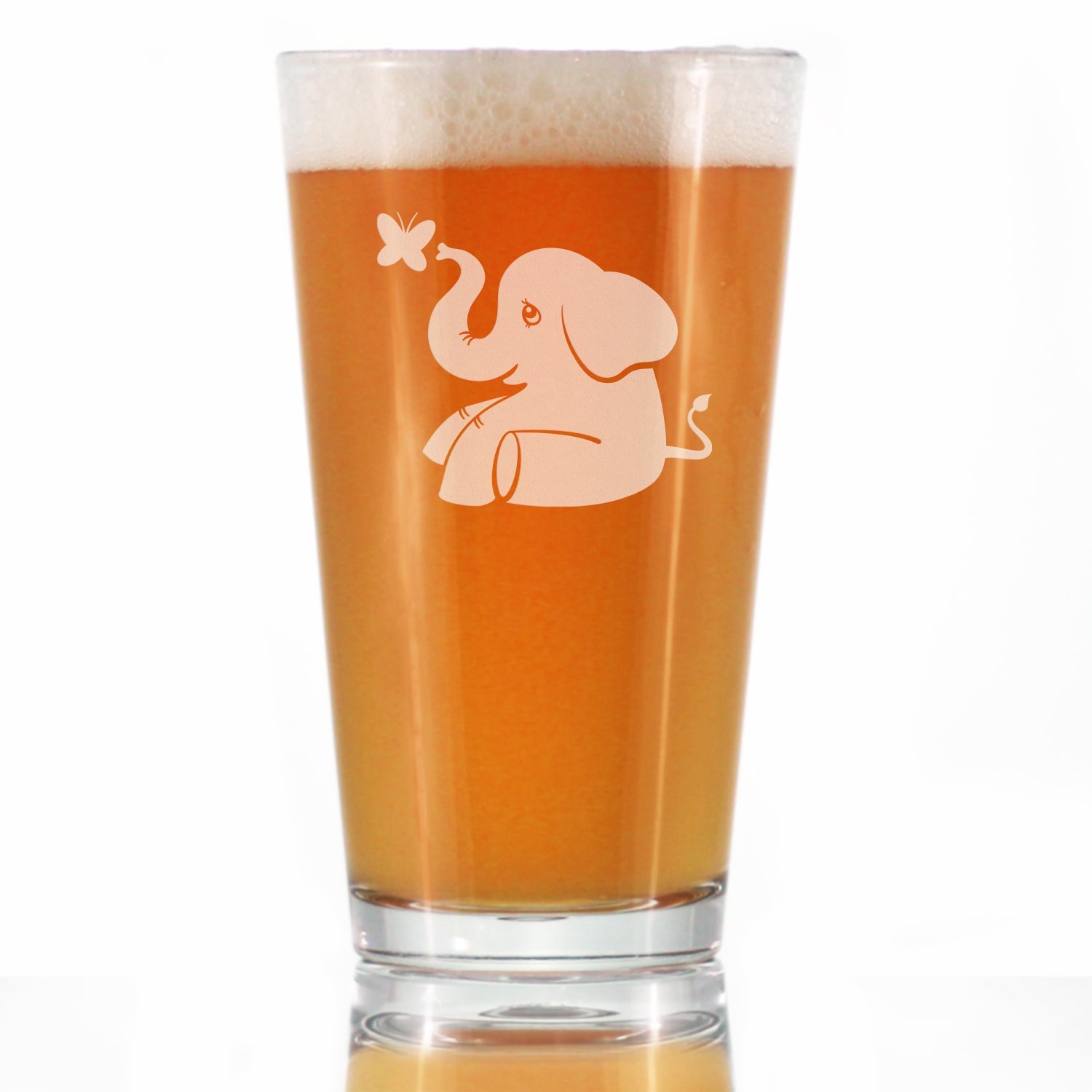 Cute Elephant - 16 Ounce Pint Glass