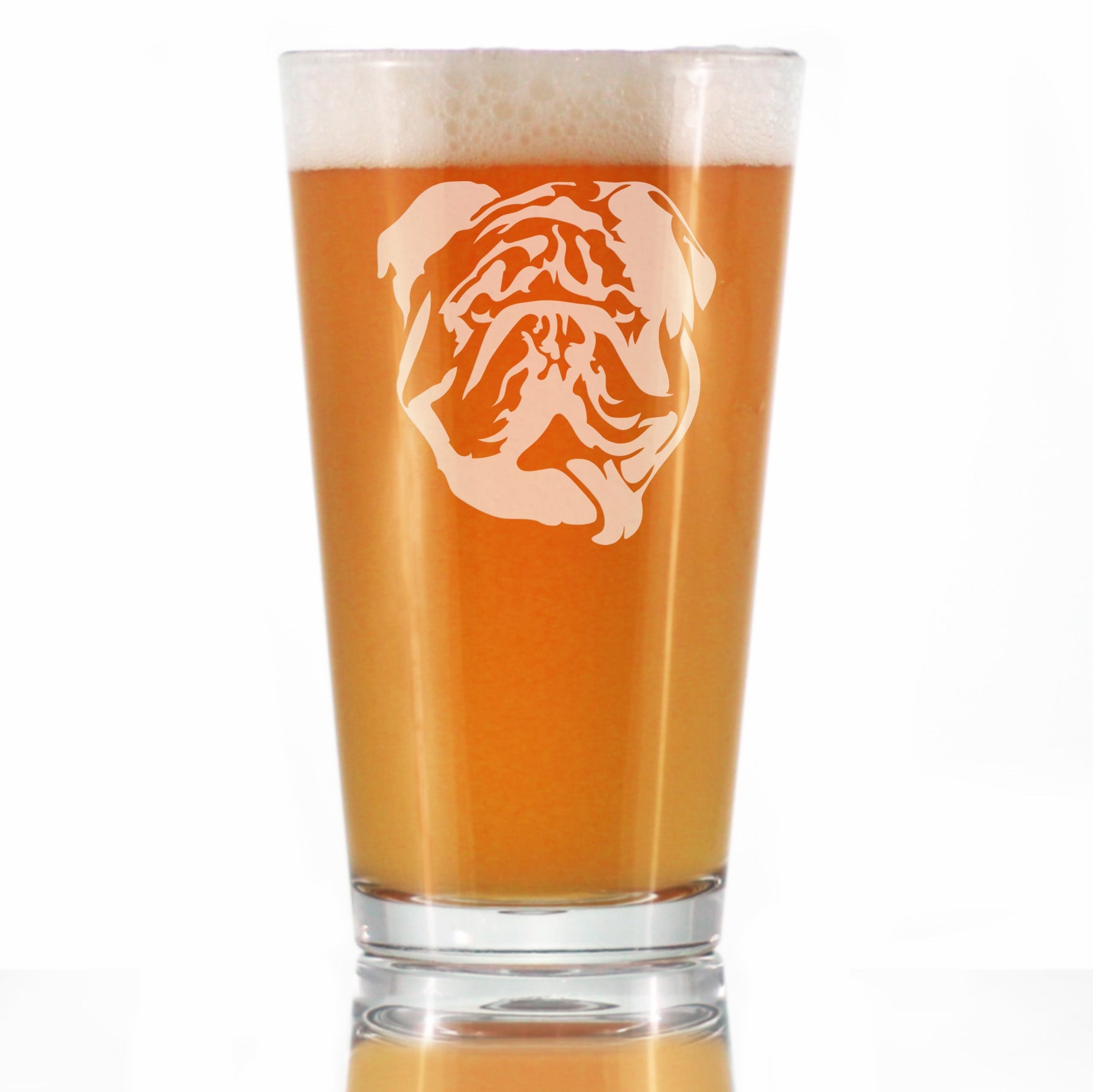English Bulldog - Pint Glass Gifts for Beer Drinking Men &amp;amp; Women - Fun Unique Bulldogs Decor