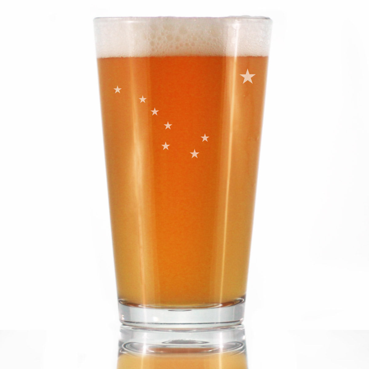 Alaska Flag Pint Glass for Beer - State Themed Drinking Decor and Gifts for Alaskan Women &amp;amp; Men - 16 Oz Glasses