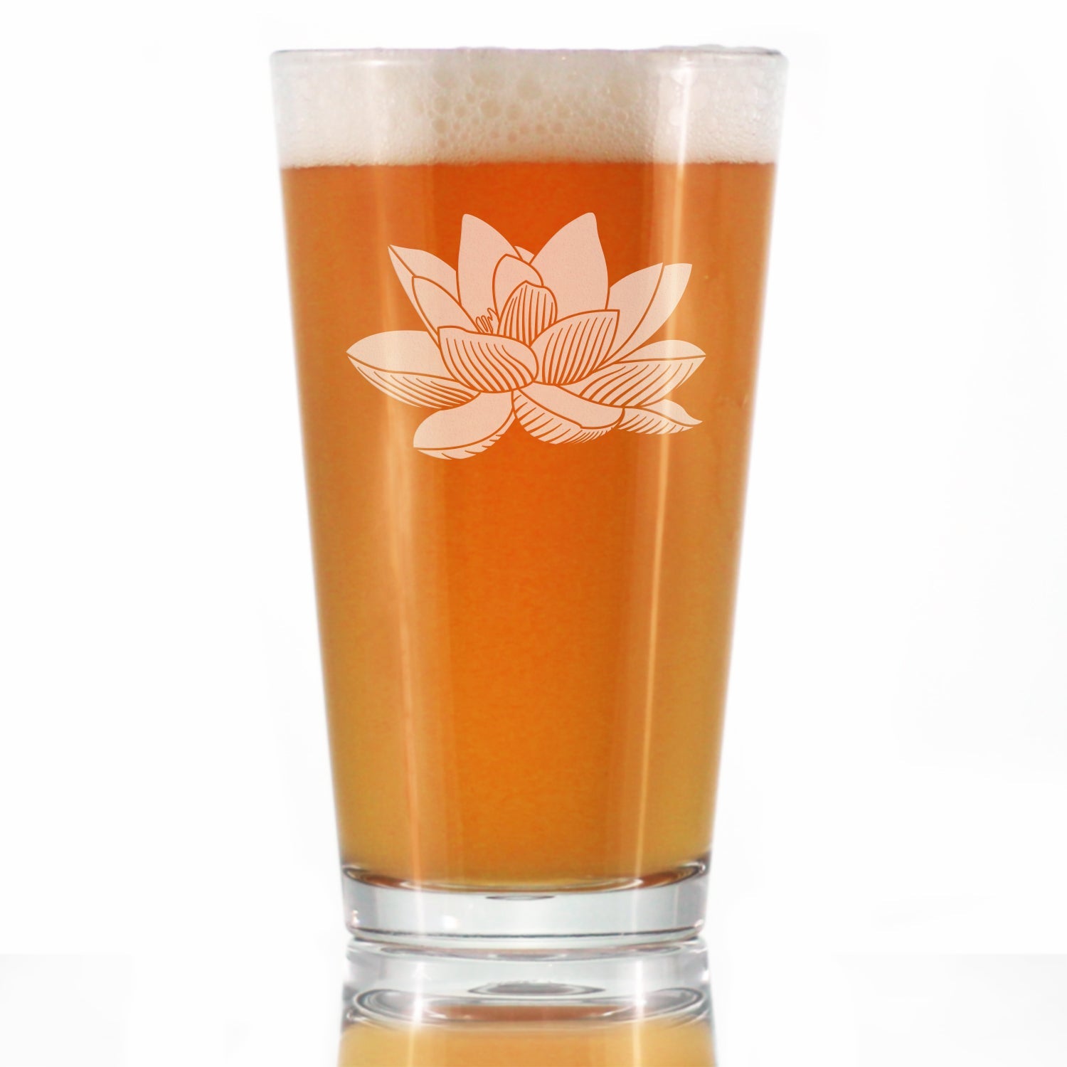 Lotus Flower - 16 Ounce Pint Glass