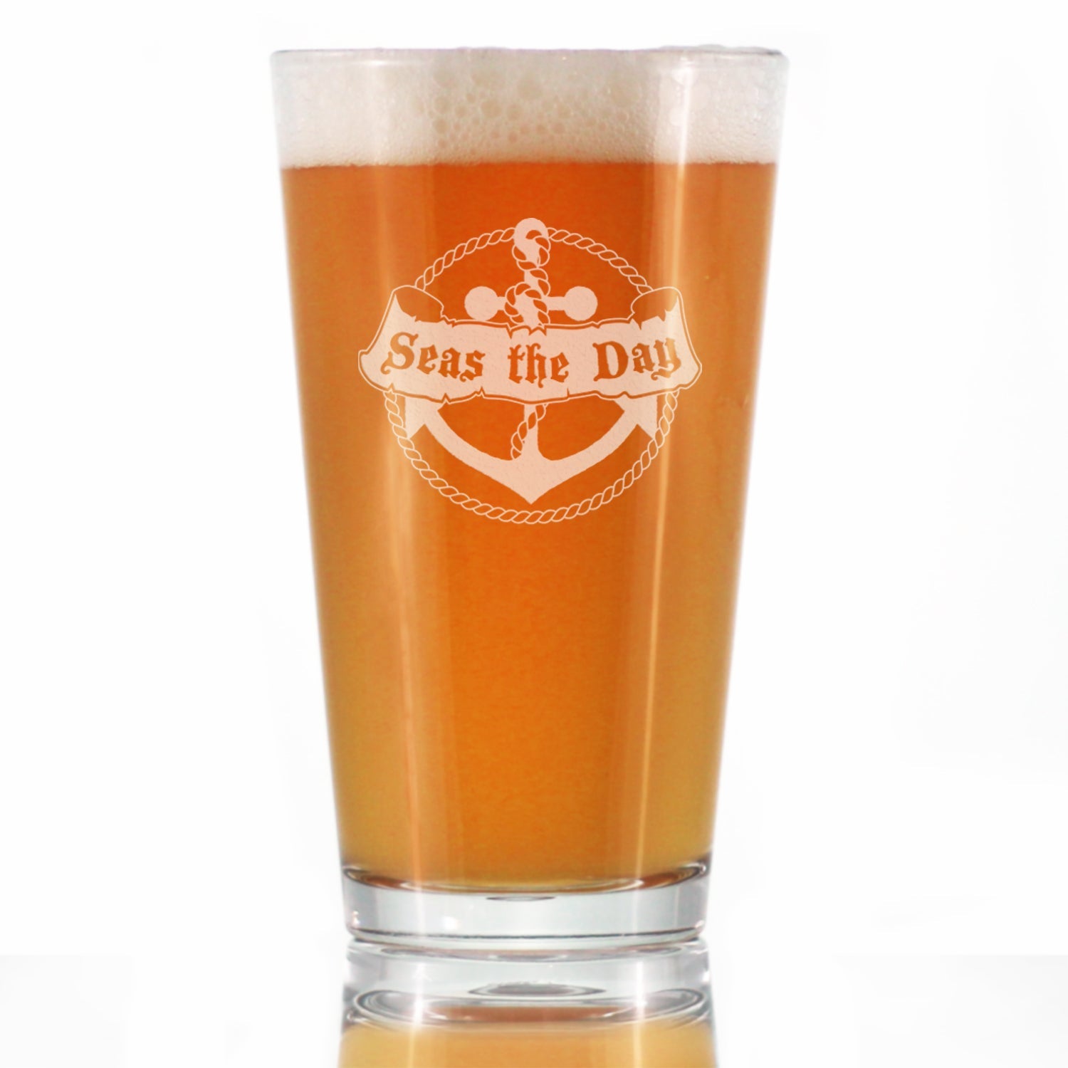 Seas the Day - 16 Ounce Pint Glass