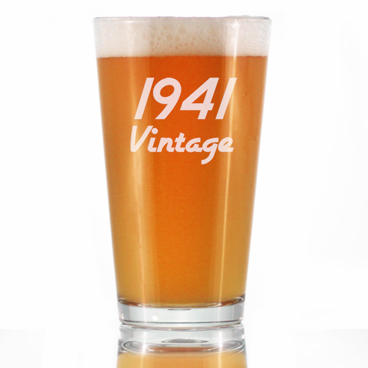 Vintage 1941 - Pint Glass for Beer - 84th Birthday Gifts for Men or Women Turning 84 - Fun Bday Party Decor - 16 oz
