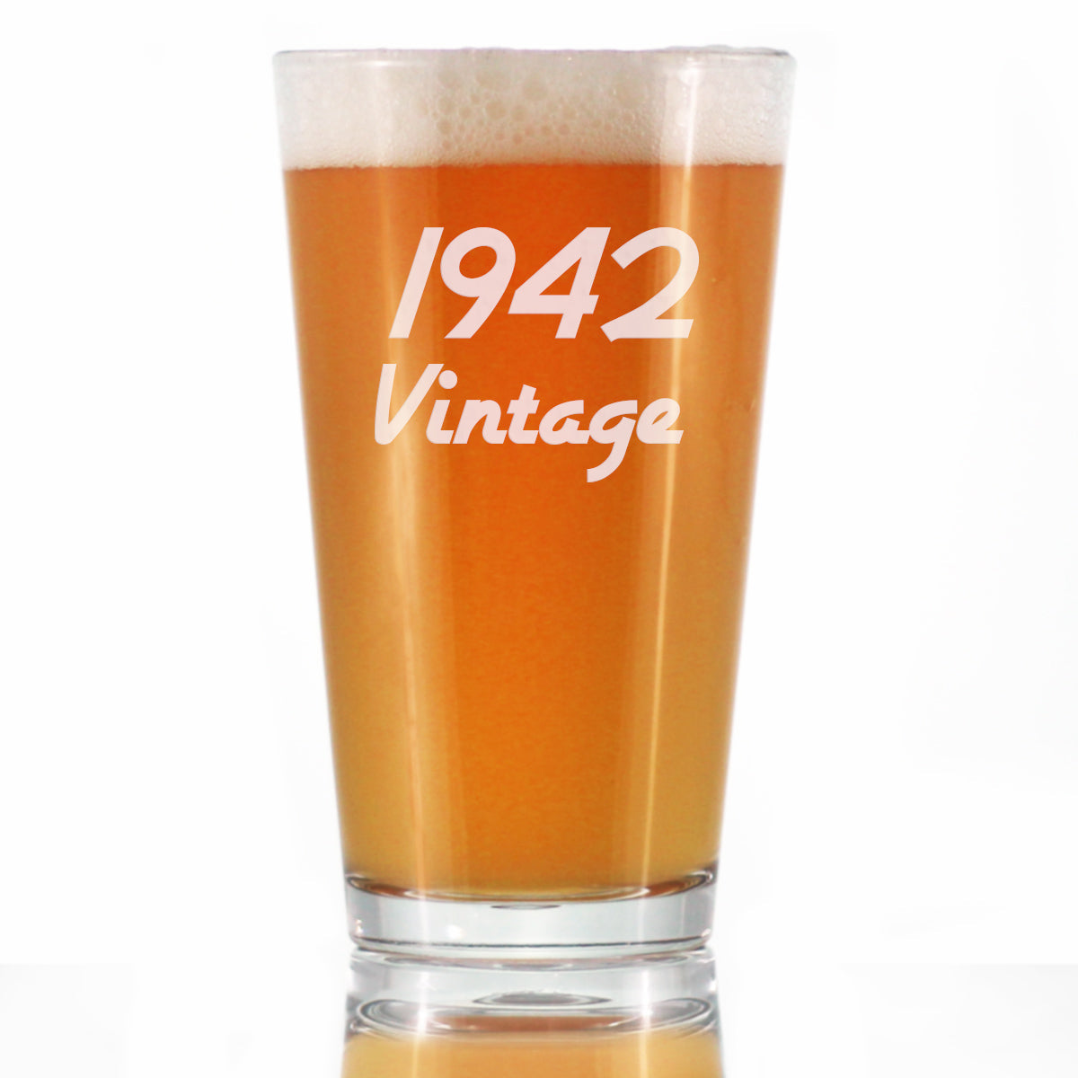 Vintage 1942 - Pint Glass for Beer - 83rd Birthday Gifts for Men or Women Turning 83 - Fun Bday Party Decor - 16 oz