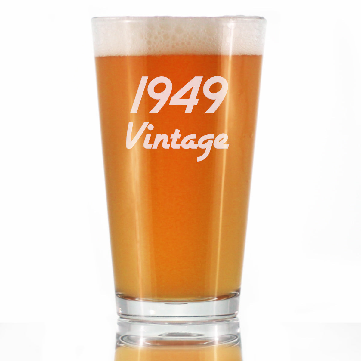 Vintage 1949 - Pint Glass for Beer - 76th Birthday Gifts for Men or Women Turning 76 - Fun Bday Party Decor - 16 oz