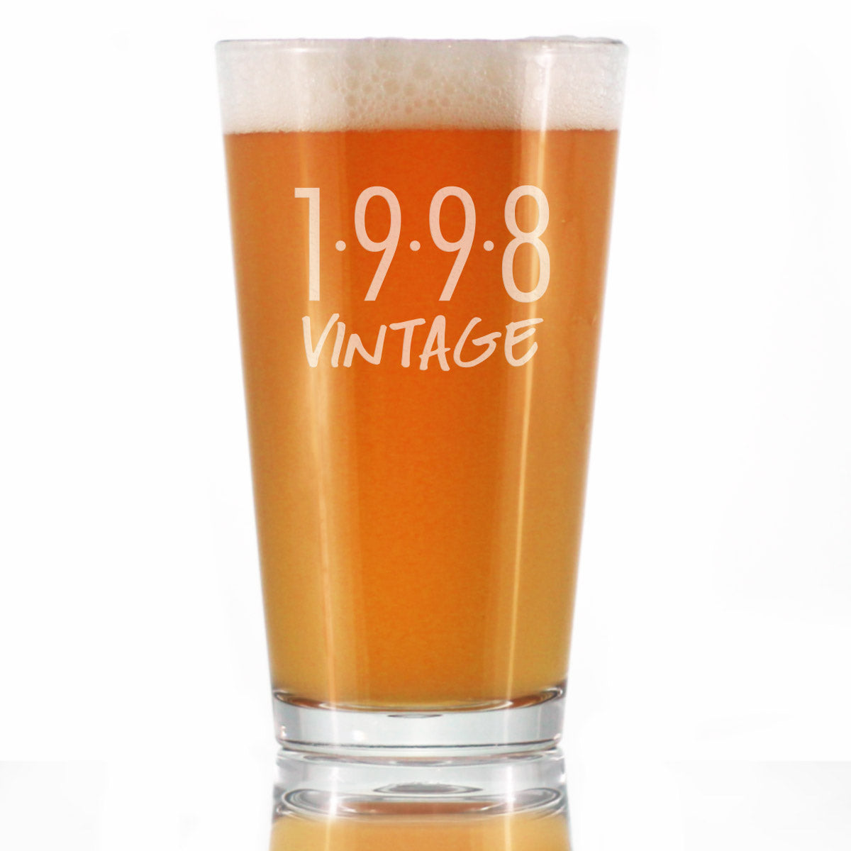 Vintage 1998 - Pint Glass for Beer - 27th Birthday Gifts for Men or Women Turning 27 - Fun Bday Party Decor - 16 oz