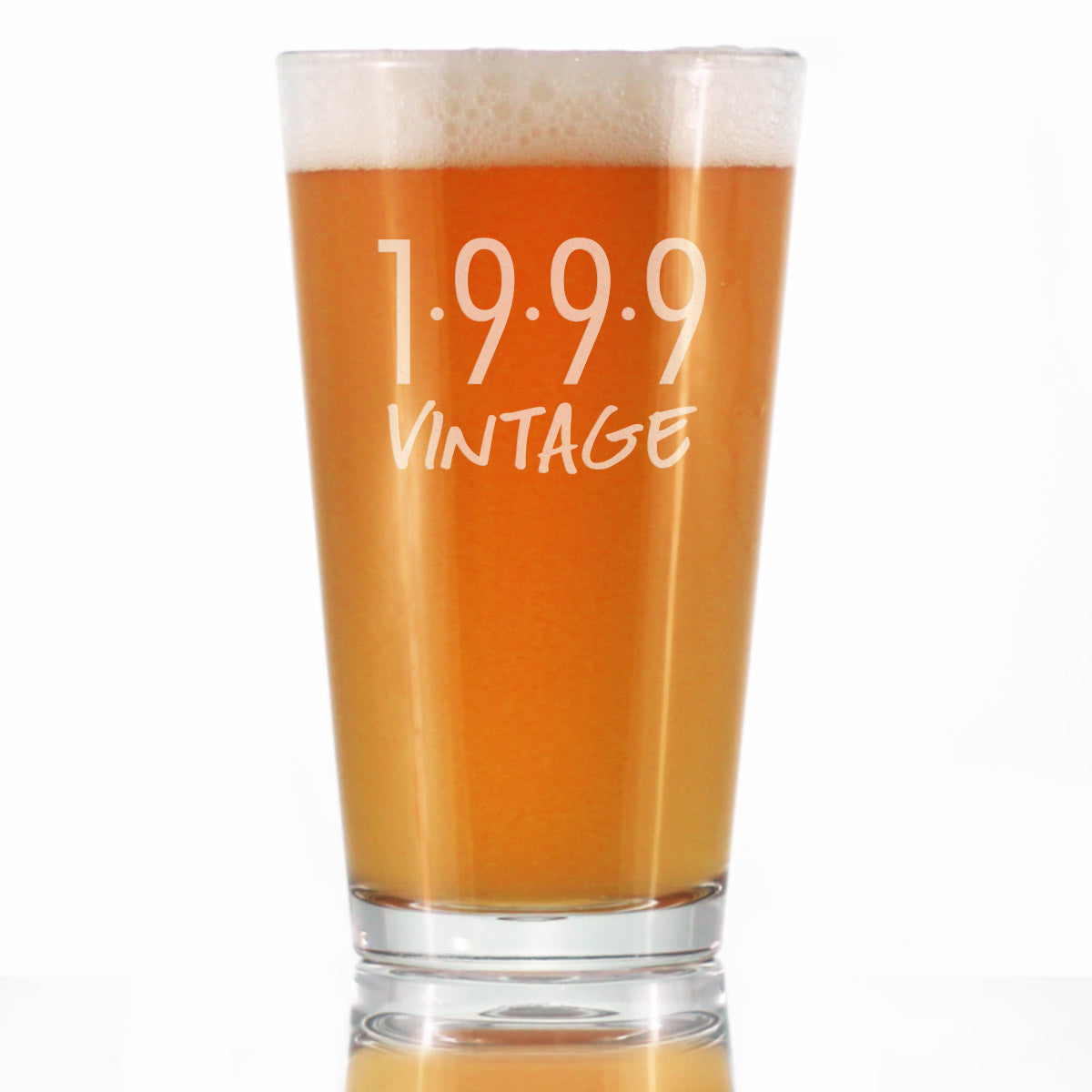 Vintage 1999 - Pint Glass for Beer - 26th Birthday Gifts for Men or Women Turning 26 - Fun Bday Party Decor - 16 oz