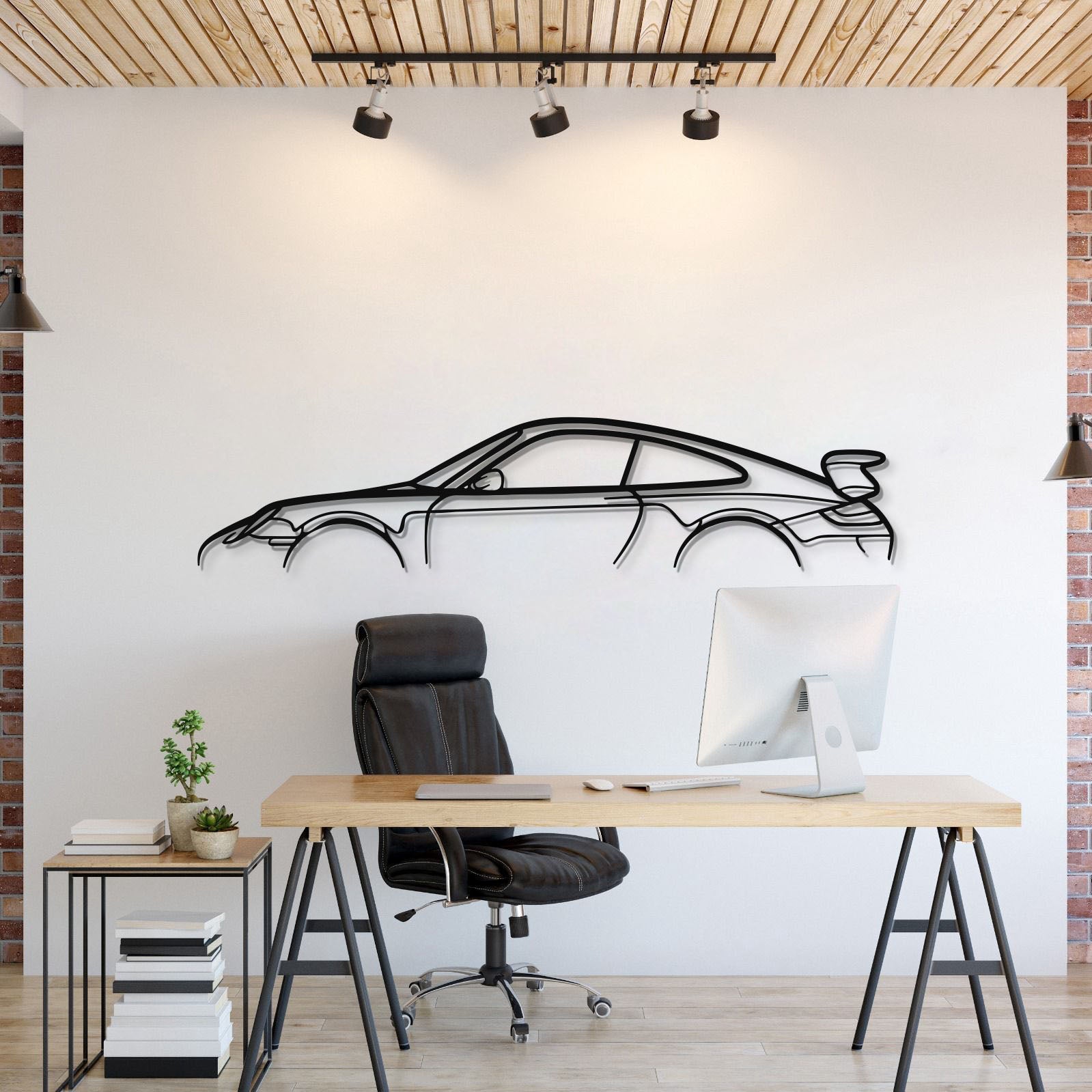911 GT3 Model 997 Metal Car Wall Art - MT0856
