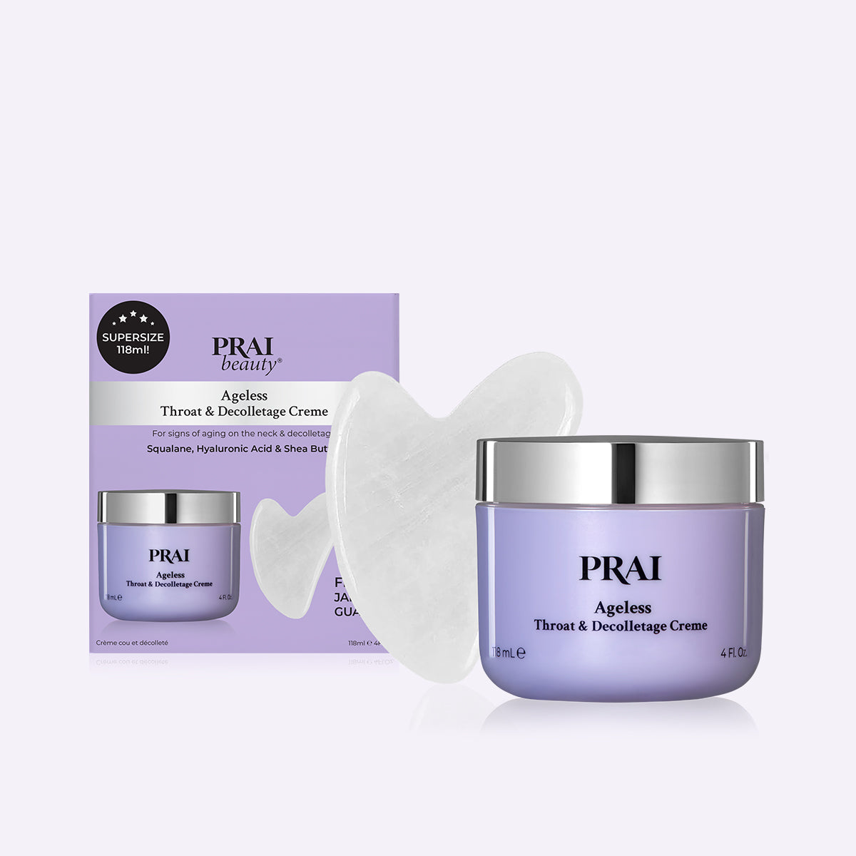 Ageless Throat &amp; Decolletage Creme + Jade Gua Sha
